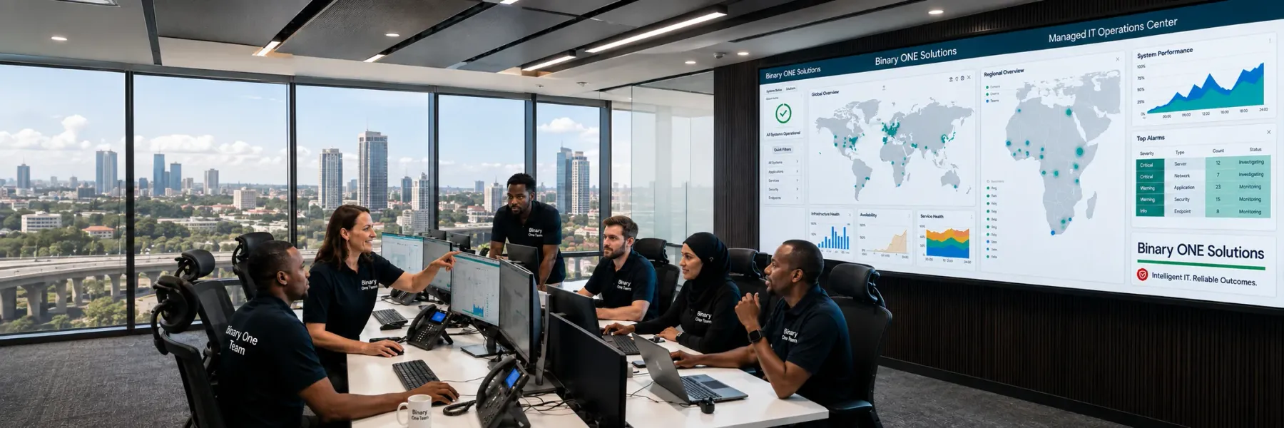 Binary One team at work